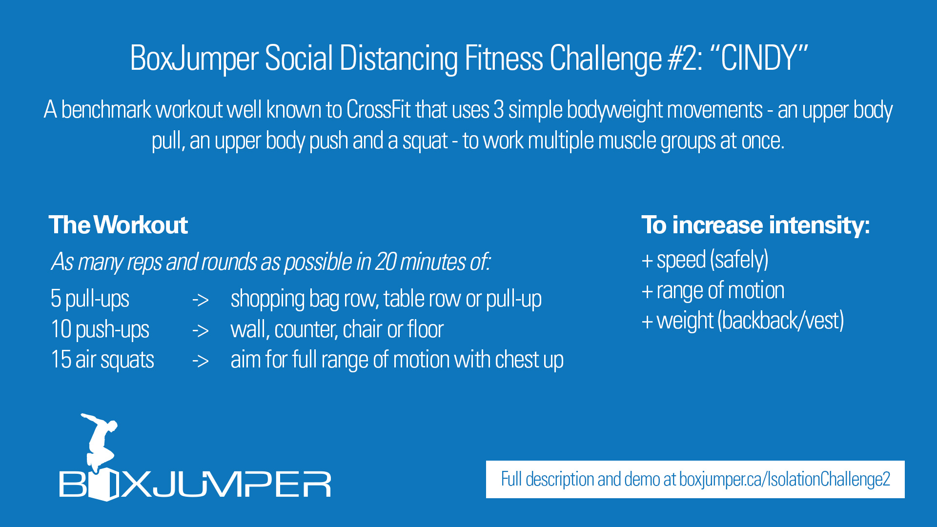 BoxJumper Social Distancing Challenge Workout #2 - BoxJumper