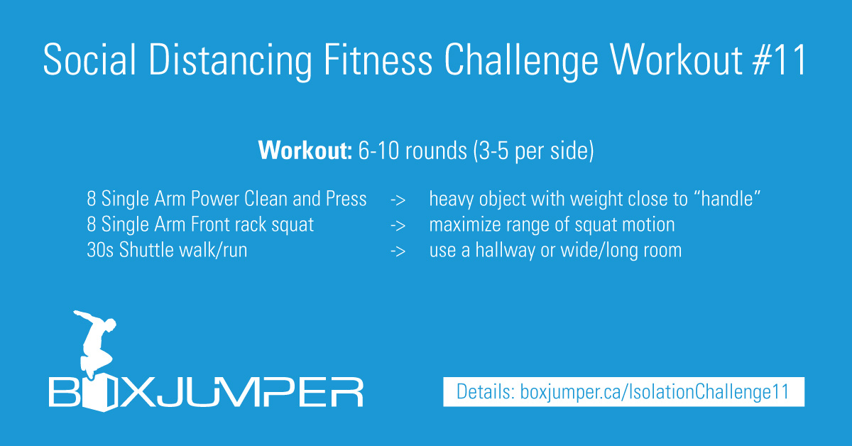 Social Distancing Fitness Challenge Workout #11 - BoxJumper